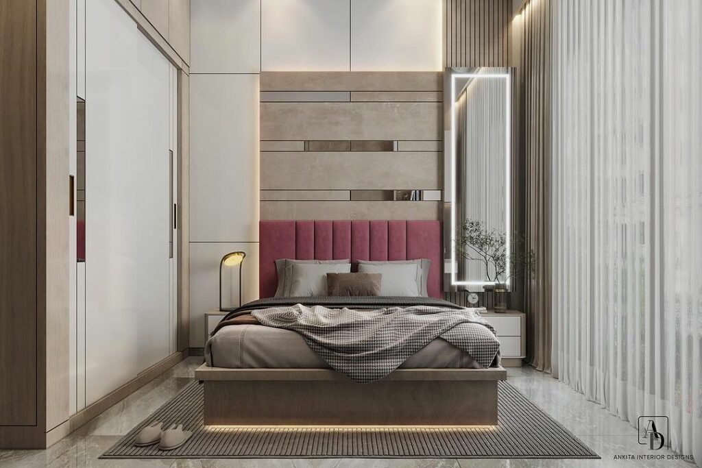 Luxurious Contemporary Bedroom with Bold Accents